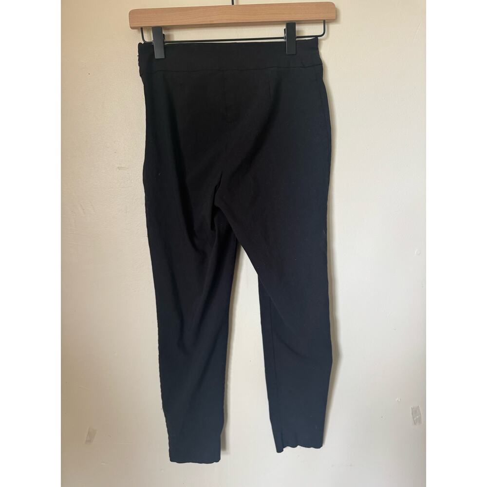 Time and Tru Black Pull On Pants Women Size 6 Stretch Slim Leg - Picture 2 of 7